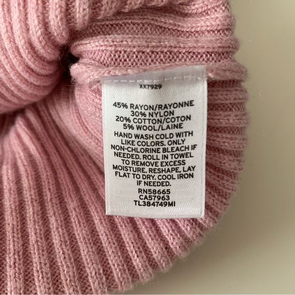 Leith pink ribbed wrap sweater size XXS - Picture 4 of 7